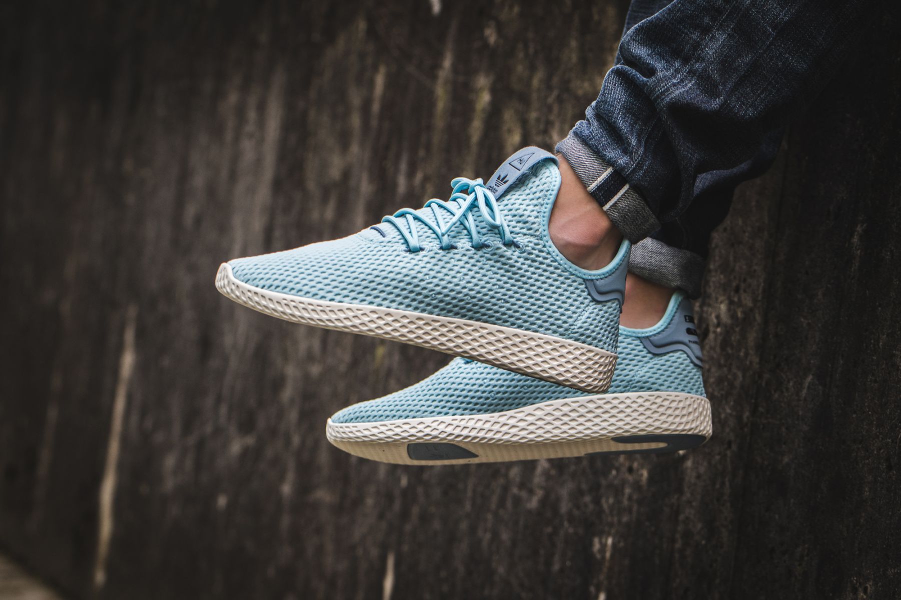 Pharrell Williams x adidas Tennis HU Icey Blue CP9764 Grailify